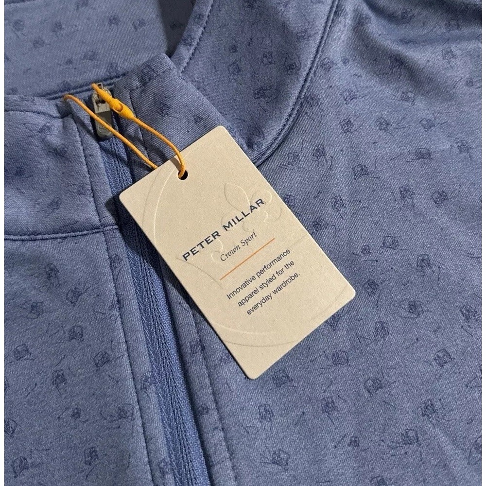 NEW Peter Millar Crown Sport Men's Sz Medium 1/4 Zip Perth Cart Golf Pullover M